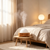 Diffuseur d'arômes ultrasonique à grain de bois, machine à parfum d'huiles essentielles, petit humidificateur d'aromathérapie de bureau pour la maison