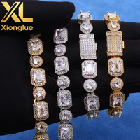 Chaînes cubaines en argent sterling 925 plaqué or 18 carats avec zircon, bijoux de luxe hip-hop glacés VVS, cadeau unisexe pour hommes et femmes, 18 pouces