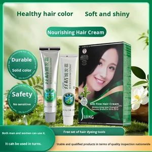 Crema Colorante Permanente per Capelli <span class=keywords><strong>a</strong></span> Base Vegetale Non Irritante Formula Nutriente di Grado Alimentare Tinta per Capelli Multicolore 130ml - Product Image 3