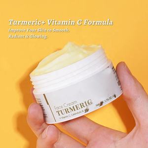 Crème de Jour Éclaircissante au Curcuma et Vitamine C, Hydratant <span class=keywords><strong>Visage</strong></span> Unifiant le Teint, Réduit les <span class=keywords><strong>Taches</strong></span> <span class=keywords><strong>Brunes</strong></span> et l'Hyperpigmentation - Product Image 4