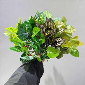 Lot de plantes artificielles Meng Jie, petites feuilles, 30cm-100cm, en plastique, pour décoration intérieure et extérieure, aménagement paysager - Product Image 3