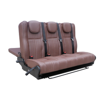Siège de voiture 3 places, siège arrière de luxe pour bus MPV, siège pliable pour intérieur de camping-car, pouvant se déplacer vers l'avant et vers l'arrière