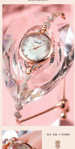 New Round Watch for Women Fashionable Diamond Studded Bracelet <b>Waterproof</b> Quartz <b>Wristwatch</b> - Product Image 4
