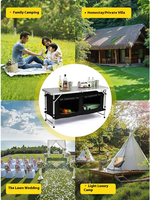 Table de cuisine portable en aluminium en gros, sac de rangement pour le camping en plein air, la randonnée, les salles à manger, les écoles, les salons, les hôtels