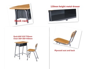 Ensemble table et chaise de classe moderne Aoyasi PT-106D avec matériaux métal+PP+contreplaqué, couleur personnalisée pour les écoles primaires et secondaires PT-106D Mo - Product Image 2