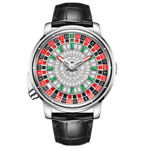 Montre de sport de luxe à succès, incrustée de diamants, avec roue de roulette rotative, mouvement mécanique MIYOTA 8215, thème casino nocturne - Product Image 6