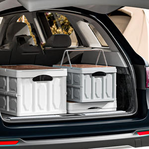 Складной ящик для хранения для кемпинга на открытом воздухе, 40-50 л, кубической формы, многофункциональный, с деревянной крышкой, пыле- и влагозащитный, современный - Product Image 4