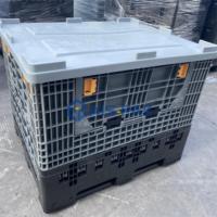 Grande boîte à fruits/poubelle en plastique pliable, empilable, pliable, en vrac, pour le stockage et la logistique