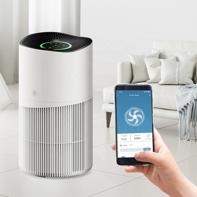 High CADR Desktop and Portable Electric Air Purifier with HEPA Filter for Household Use for Living Room Featuring US Plug Type