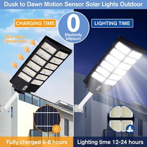 Farola Solar LED Integrada Todo en Uno de 2000W con Control Remoto, Impermeable IP65 para Exteriores - Product Image 2