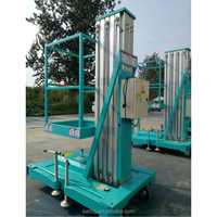 Plateforme de travail aérienne électrique portable 10M à mât unique en aluminium, élévateur vertical hydraulique pour entrepôt, échelle flexible