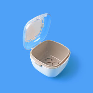 Contenitore per protesi dentaria scatola di pulizia contenitore contenitore per protesi dentaria per qualsiasi protesi completa e parziale trasparente - Product Image 3