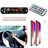 Placa Decodificadora MP3 WMA de 5/12V, Radio FM USB TF, Módulo Reproductor de Audio MP3 Compatible con Bluetooth 5.0 con Control Remoto para Automóvil