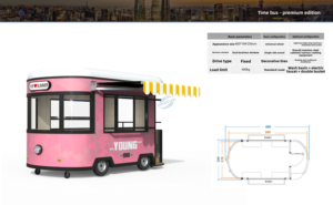 Chariot de restauration mobile électrique à quatre roues, chariot alimentaire multifonctionnel, chariot de tourisme pour thé au lait et café - Product Image 2