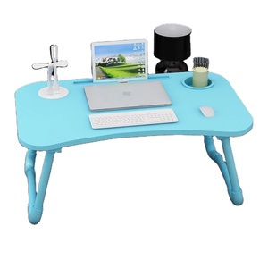 60X40CM MDF kartı yuvası bilgisayar masası bardak tutucu bilgisayar masası çocuk katlanır bilgisayar masası USB katlanır masa - Product Image 2