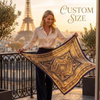 Écharpe carrée en satin de soie de mûrier 100% de haute qualité, impression personnalisée, tailles variées pour femmes, foulard/bandana/bandeau, vente en gros ODM/OEM