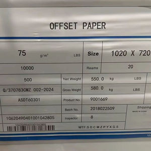 Papel Bond Blanco de 75 g/m², Papel Offset Blanco de 75 g/m² para Impresión de Libros y Cuadernos - Product Image 1