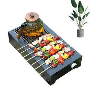 Alta calidad 2 en 1 1200W Ajuste de rotación de tres velocidades Carbón <span class=keywords><strong>y</strong></span> <span class=keywords><strong>barbacoa</strong></span> eléctrica para jardín de camping al aire libre o interior - Product Image 1