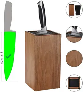 Wood Kitchen Counter Knife Display Stand And Holder Universal Knife Block