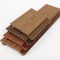 Panneaux de revêtement mural en bois composite Wpc pour l'extérieur Panneaux muraux en bois composite Co-extrudé Panneaux muraux extérieurs en bois composite