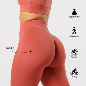 مخصص OEM ODM الملابس المؤخرة رفع طماق اليوغا شكل V ips النساء تجريب طماق اليوغا - Product Image 4