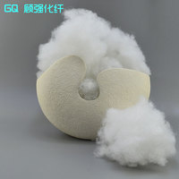 Fibre de polyester siliconée, douce, pour remplissage d'oreiller, vente en gros, 15d x 32mm