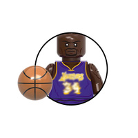 Figuras de Jugadores de Baloncesto en Mini Bloques de Construcción, Juguete Educativo para Niños, Modelo de Estrella de Dibujos Animados, Regalo G00107
