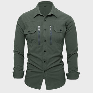 All'ingrosso camicia da uomo Casual 100% cotone manica lunga top tattico escursionismo all'aperto camicie traspiranti per gli uomini - Product Image 3