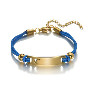 Pulsera <span class=keywords><strong>de</strong></span> Acero Inoxidable con Grabado Personalizado para Pareja, Brazalete Tejido <span class=keywords><strong>de</strong></span> Cuerda Roja Romántica con <span class=keywords><strong>Nombre</strong></span> y Logotipo, Joyería <span class=keywords><strong>de</strong></span> Regalo - Product Image 4