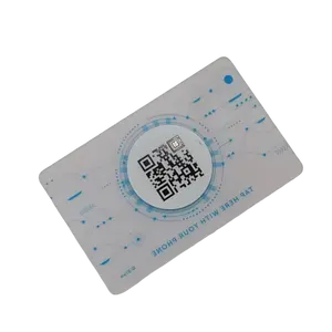 ロゴ印刷QRコードNtag 213/215/216 13.56mhz NFC PVCカードプラスチック名刺/Googleレビューカード用
