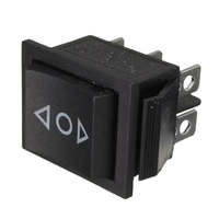 Interrupteur à bascule DPDT KCD4-203C-T 3 positions 6 broches pour bateau et voiture, best-seller, 250V T85, rectangulaire ON-NONE-OFF 21*28.5MM IP11 16A Non
