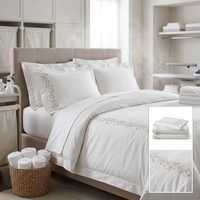 Ensemble de housse de couette imprimée botanique en gros, 4 pièces, ensemble de literie OEM pour hôtel, chambre d'hôtes, location de vacances