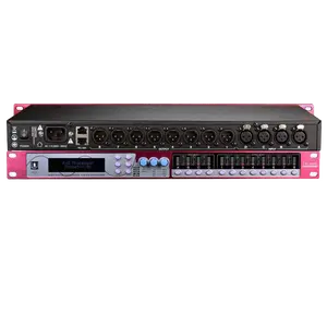 Precision Multi-function Digital Speaker Processor 1U Size DJ Sound 4in8out Processor with DSP Technology