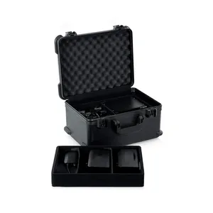 Molded Flight Case for 7 Wireless Microphones and Accessories with Locking Latch