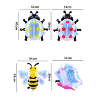 Feiyue Nouveaux Ballons Transparents Lumineux et Colorés en Forme d'Insecte Abeille avec Lumières LED, Accessoires de Jouets pour Marchés Nocturnes d'Été, Parcs et Activités Extérieures
