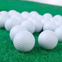Promo OEM Ballons de golf personnalisés imprimés, mini balles d'entraînement en PU Surlyn, compétition professionnelle, 3 couches, dureté 90-105, diamètre 42,6 mm