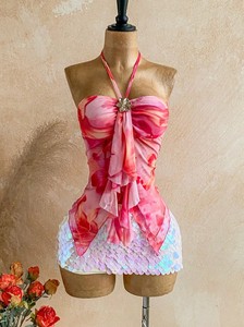 Nuovo Stile Top a Fascia con Spalline Ondulate Spice Girls, Trendy, Aderente, Tinta Unita, Scollo sulla Schiena, Estivo, da Donna, Commercio all'Ingrosso - Product Image 6