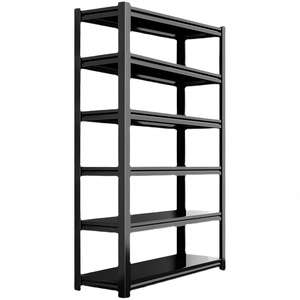 رف تخزين فولاذية متعدد المستويات قابل للتعديل متين سهل التركيب ومحمي من التآكل رف تكديس برشام رف معدني - Product Image 1