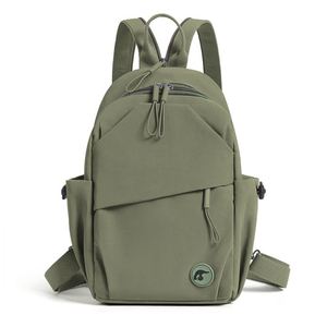 Fashion Solid Color <b>Waterproof</b> Nylon Fabric <b>Backpack</b> Multi-Pocket Lightweight Women Travel <b>School</b> Daypack - Product Image 1