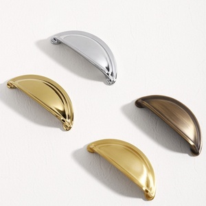 Poignée de tiroir en laiton antique en forme de coquille pour meubles, quincaillerie de cuisine, armoire, tiroir, boutons de poignée - Product Image 3