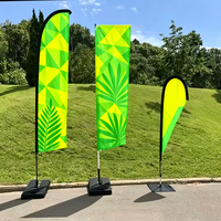 Les drapeaux d'affaires personnalisés annoncent le drapeau de plume bannières de drapeau coudées personnalisées par des signes de publicité extérieure