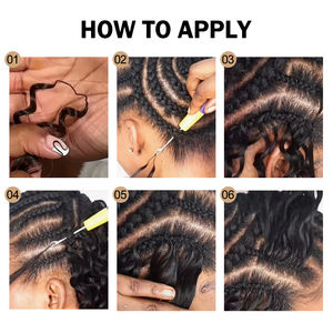 Nouvelles extensions de cheveux humains au crochet effet plume, 100% cheveux humains vierges Deep Wave, 8-34 pouces, extensions tressées Jerry Curly - Product Image 6