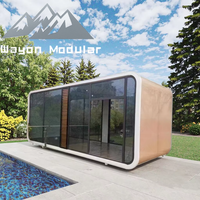 Villa préfabriquée de luxe de deux étages à structure en acier sur mesure Wayon avec pilotis en V pour jardin résidentiel