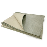 Sac d'emballage en tissu tissé PP laminé, simple face, en papier kraft vierge, imperméable, avec film vert, vente en gros