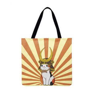 日本招财猫印花手提袋购物袋可爱女原宿Ulzzang垃圾手提袋购物袋 - Product Image 3