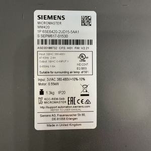 6SE6420-2UD15-5AA1 Original Siemens MM420 0.55kW Trifásico 400V - Product Image 5