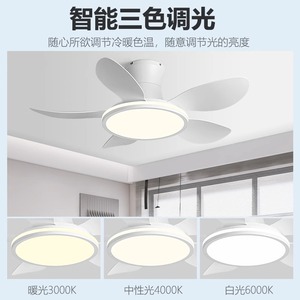 Integrated <b>Ceiling</b> <b>Fan</b> Light With Led For Living Room Bedroom Hugger Design Silent Inverter Fixed Blade <b>Fan</b> Light - Product Image 3