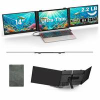 Monitor Portátil Delgado de 14 Pulgadas con Pantalla Dual 1080P FHD IPS USB-C para Laptop, Viajes de Negocios, Venta al Por Mayor de Fábrica OEM ODM