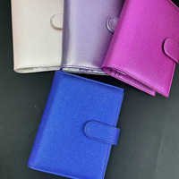 Nouvelle Offre Spéciale : Couverture de Document de Bureau en Cuir PU Brillant et Imperméable avec Logo Personnalisé, Reliure à 6 Anneaux en Cuir PU Métallisé pour Agenda à Feuillets Mobiles