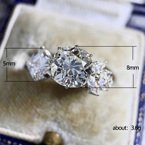 Anello con Diamante F783 in Oro Bianco, Taglio Brillante Rotondo, Diamante Naturale Colore D, Gioiello di Fidanzamento per Donna - Product Image 4